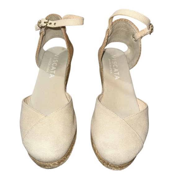 Viscata  Barcelona Formiga Canvas Espadrille Wedges size 38 - Picture 4 of 5